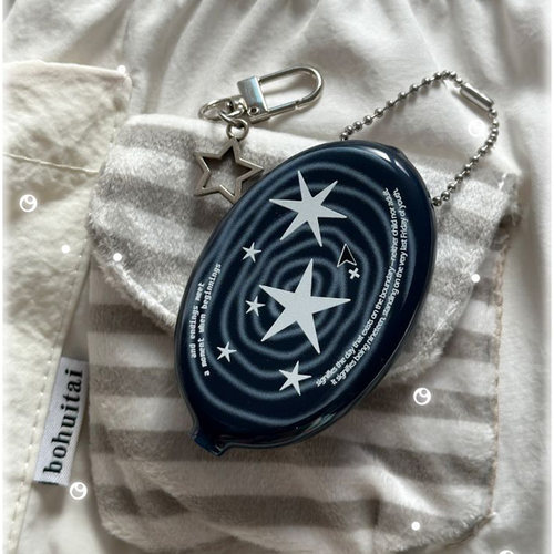 韩国Y2K千禧复古亚比旋涡星星迷你零钱包挂件耳机线收纳潮包挂饰 - 图1