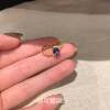 Retro Sparkling Diamond Blue Dove Egg Ring for Women