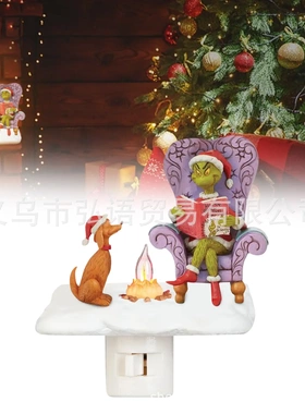 新款创意奇绿毛怪与狗床头墙壁壁灯圣诞节装饰