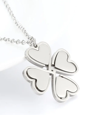 四双层项链简约小众设计双色百搭配饰钛钢锁骨链女饰品