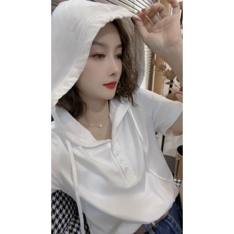 2025新款长袖T恤女新款宽松休闲帽衫卫衣显瘦时尚带帽上衣纯色,淘宝优惠券,粉丝福利购,淘宝优惠卷