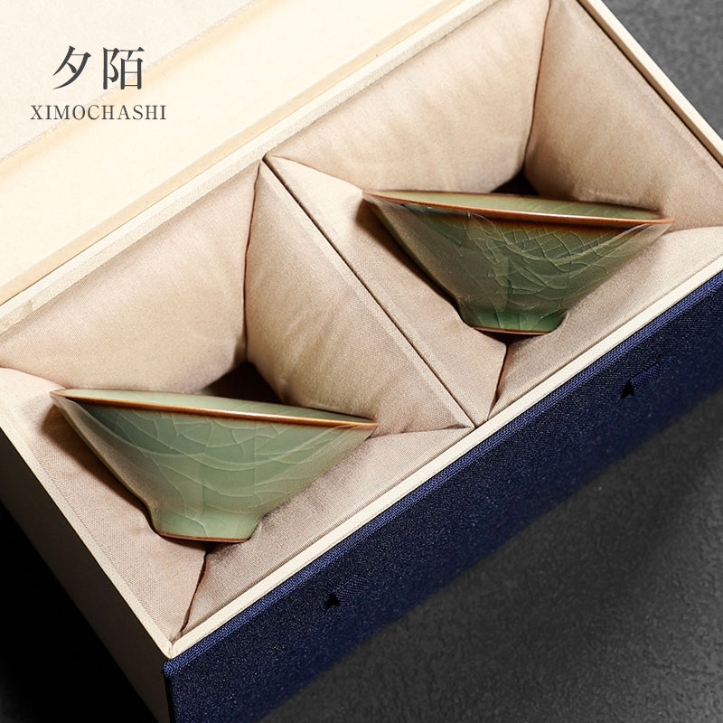 哥窑冰裂纹茶杯可养开o片斗笠杯单杯功夫品茗杯单个茶具主人杯茶,淘宝优惠券,粉丝福利购,淘宝优惠卷