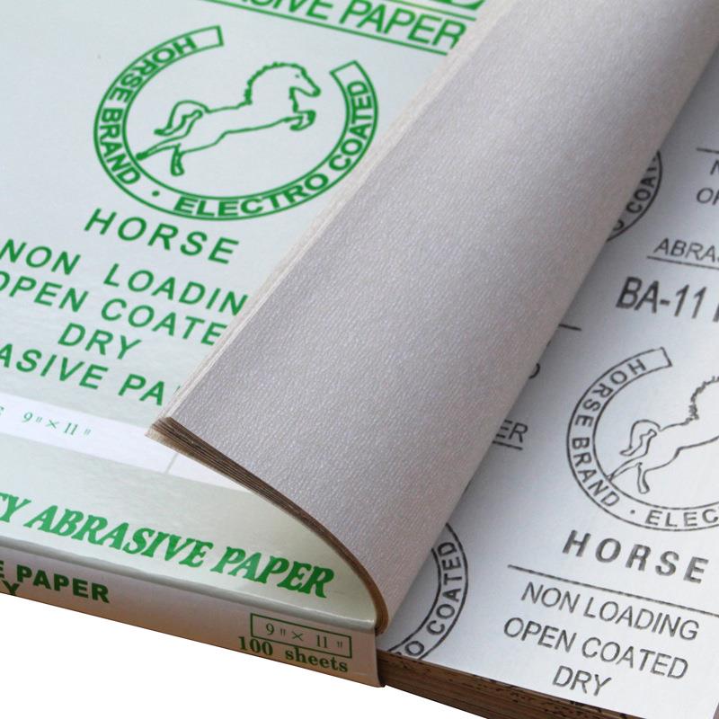 Latex paper White Horse dry sanding paper dry sand sandpaper woodworking latex furniture paint abrasive abrasive coating