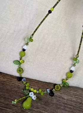 【绿影花串】森系复古绿色青梨花朵手链时尚植物系夏日甜美手串女