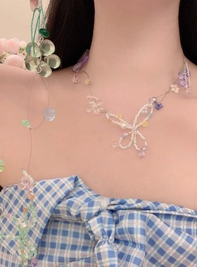 绿野仙踪~甜美设计感水晶蝴蝶结