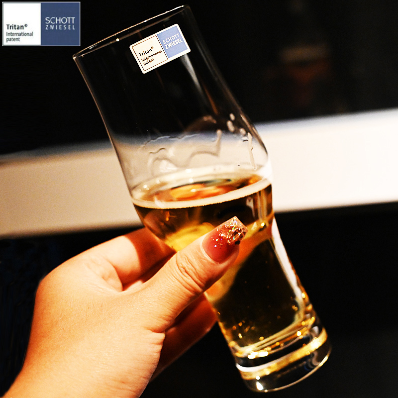 德国进口水晶玻璃轻奢高档小麦精酿啤酒杯果汁饮料杯可乐杯水杯子 - 图1