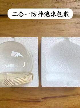 防脱落卡扣EVA防滑发光玻璃罩透明展示盒带灯模型防尘罩AR