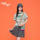 Wigglewiggle26 summer ໃຫມ່ retro ຄົນອັບເດດ: ບາດເຈັບແລະພິມສັ້ນສີ contrast ສັ້ນເສື້ອທີເຊີດສໍາລັບແມ່ຍິງ