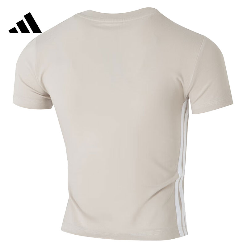 adidas阿迪达斯女子W 3S SJ BABY T滔搏运动休闲短袖T恤JE1247 - 图0