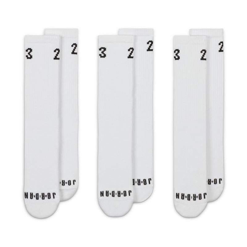 NIKE耐克男女U J ESSENTIAL CREW 3PR运动休闲袜DA5718-100 - 图0