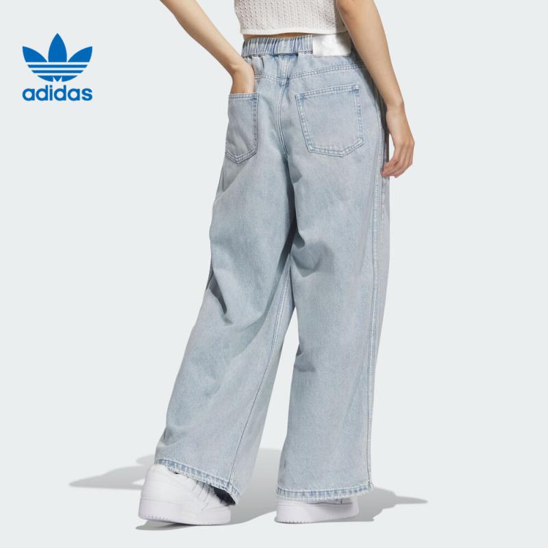 adidas阿迪达斯三叶草女子DENIM PANT牛仔长裤KC5837 - 图0