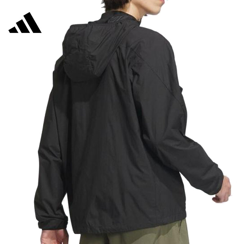 adidas阿迪达斯男子TH LW WV JKT运动健身连帽夹克外套JZ8401 - 图0