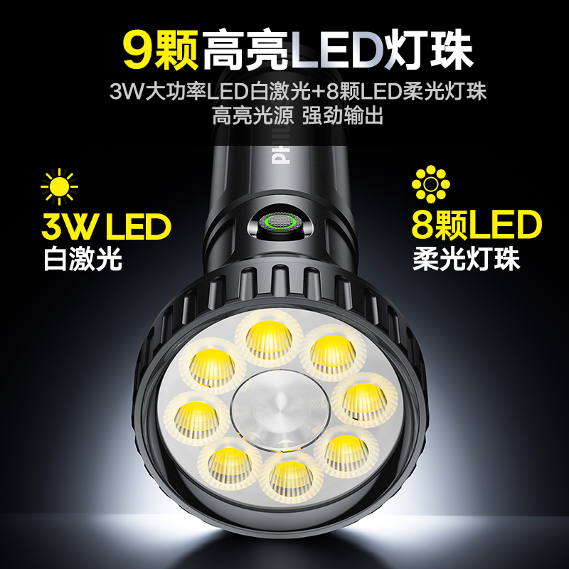 Philips high brightness nine lamp beads integrated into one