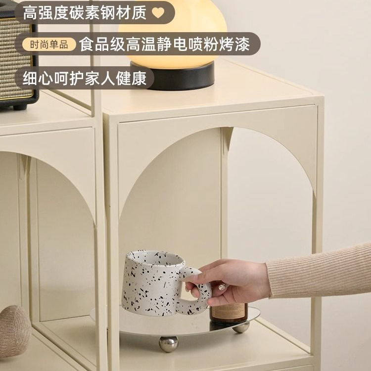 创意铁艺客厅落地置物架卧室书架角落书柜杂物收纳架展示柜奶油风,淘宝优惠券,粉丝福利购,淘宝优惠卷