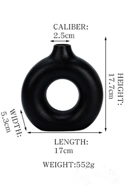 艺术甜甜圈花盆装饰品摆件高雅创意艺术工艺摆件设计家居庭院