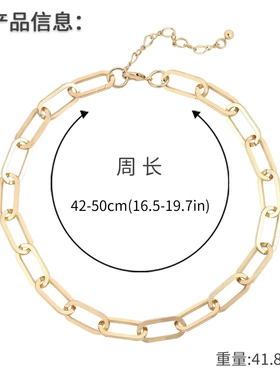 速卖通热销饰品 欧美经典铜制金属链条项链 短款时级感项饰女