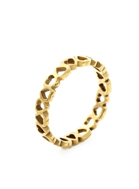 货源不锈钢戒指时尚创意镂空设计桃心爱心钛钢戒指饰品女