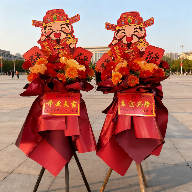 开业花篮同城鲜花配送（买一送一）演出乔迁开业花篮鲜花速递,淘宝优惠券,粉丝福利购,淘宝优惠卷