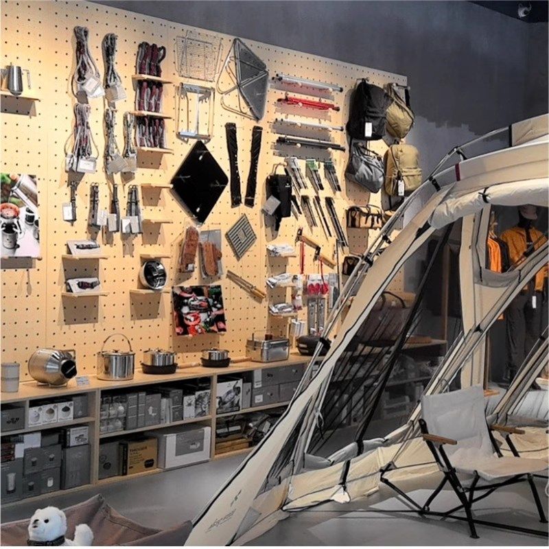 OB marine board customized perforated board storage cabinet integrated store L shop display rack storage rack storage cabinet