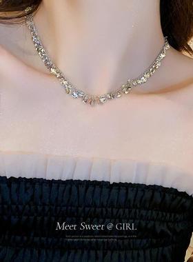 流苏金色亮片项链女款2025新款轻奢小众高级感气质锁骨链颈链配饰