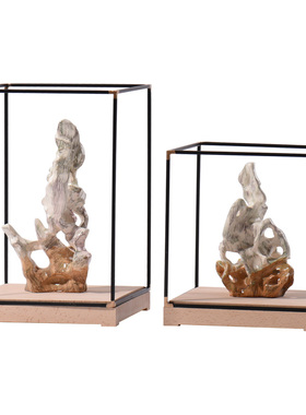 新中式太湖石工艺展示架q摆件办公室家具玄关柜样板房别墅软装饰