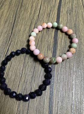 天然蓝砂石手串手链糖果清新甜美