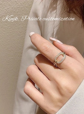 KiUJKS925纯银小众原创设计戒指