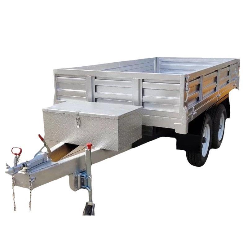 液压仓栏拖车翻斗拖挂现货生产欧式自卸式拖车液压自卸箱笼拖车 - 图3