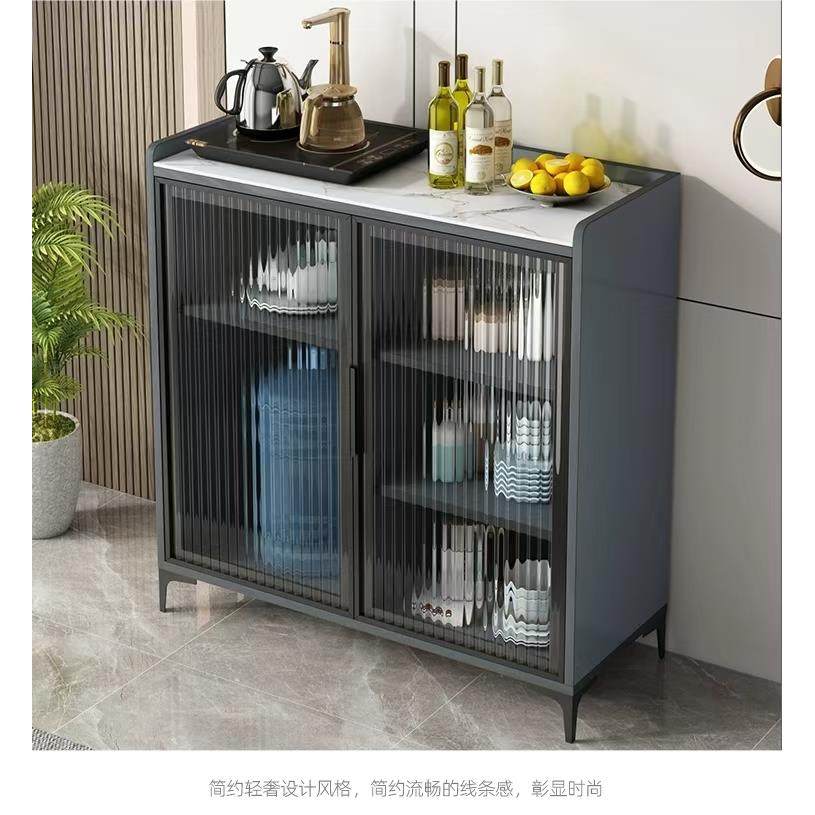 奶油风岩板储物柜办公室家用茶吧机咖啡机茶桌边柜下置水桶多功能,淘宝优惠券,粉丝福利购,淘宝优惠卷