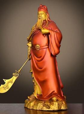 黄铜关公摆件武财神财神像招财家居工艺品关二爷供奉铜像装饰镇宅