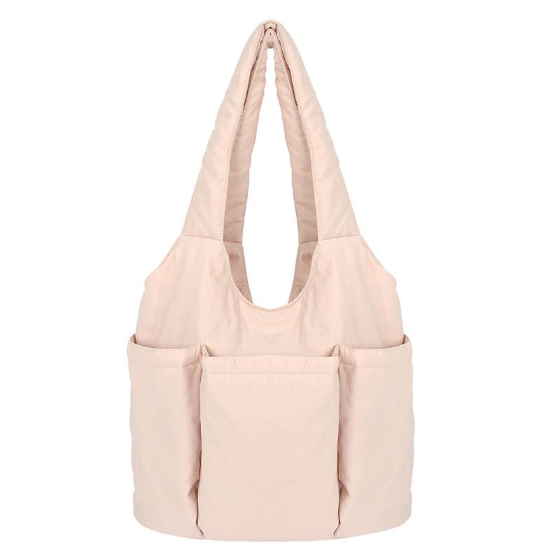 推荐简约休闲大容量托特包2025夏季新款纯色洋气单肩腋下包简约休 - 图0