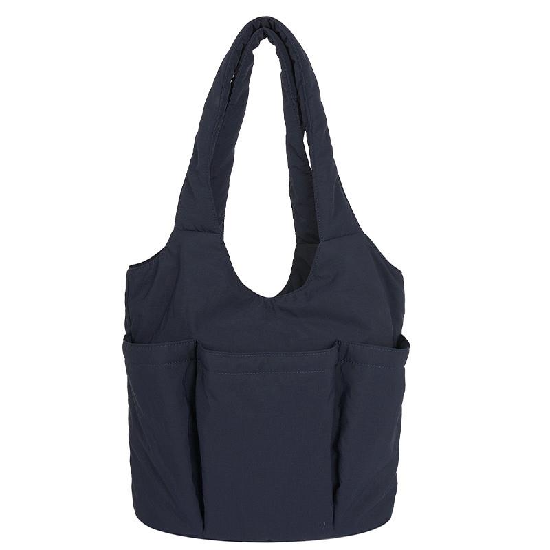 推荐简约休闲大容量托特包2025夏季新款纯色洋气单肩腋下包简约休 - 图1