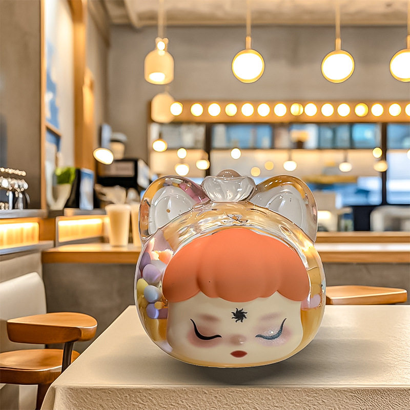 梦梦兔爆闪盲盒盲袋亚克力入油创意流沙摆件大号流沙女生桌面摆件 - 图0
