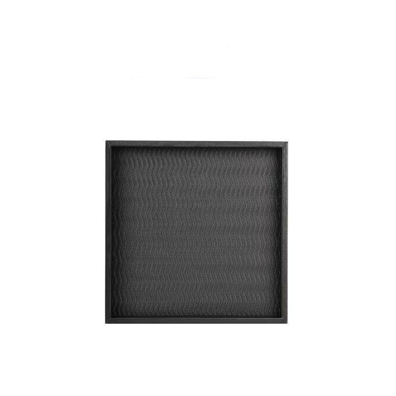 现代简约黑色皮革托 托盘样板间客厅茶几收纳盘几何置物盘装饰品,淘宝优惠券,粉丝福利购,淘宝优惠卷