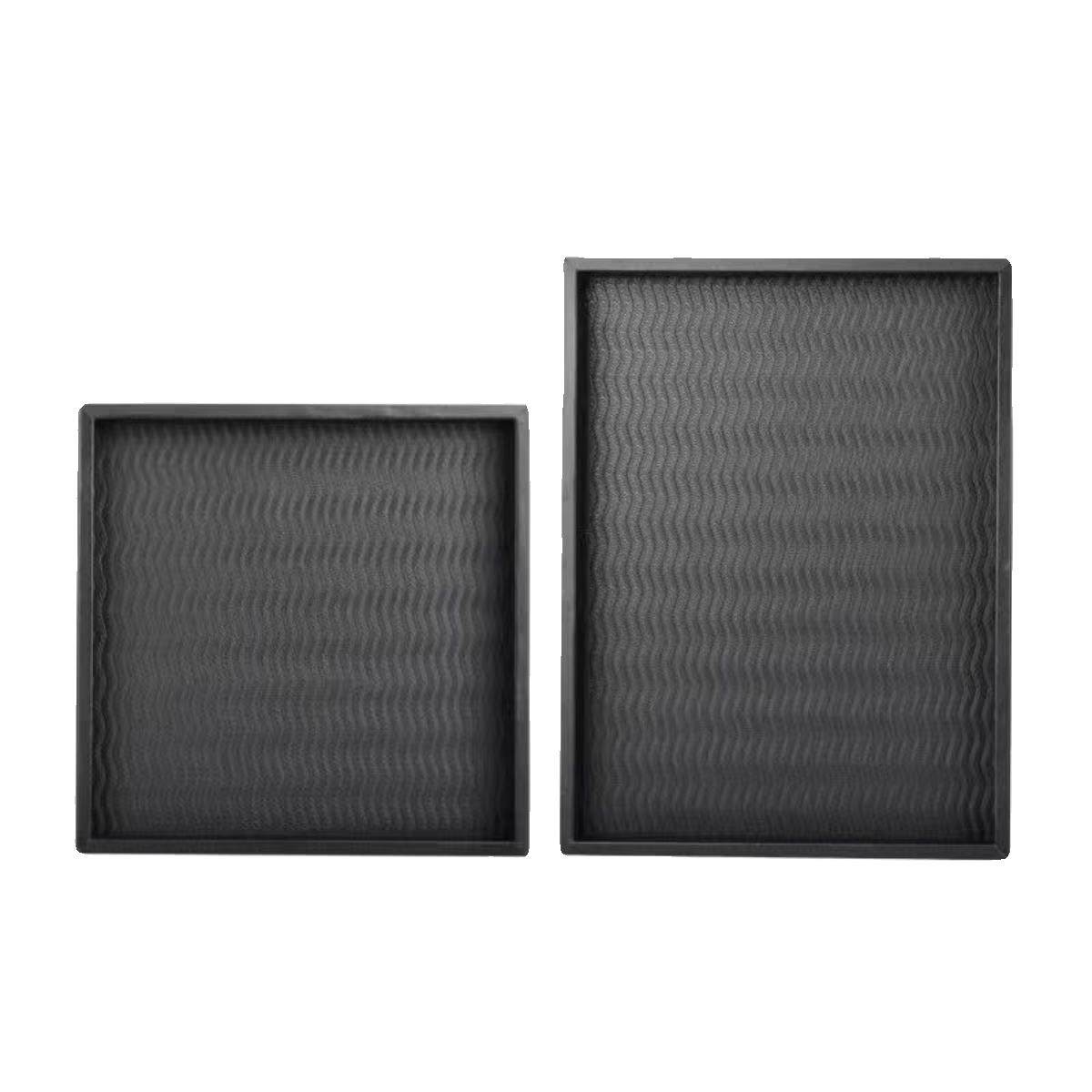 现代简约黑色皮革托 托盘样板间客厅茶几收纳盘几何置物盘装饰品,淘宝优惠券,粉丝福利购,淘宝优惠卷