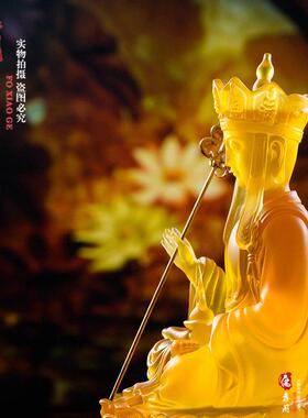 精品仿琉璃地藏王菩萨树脂佛像家用佛堂供奉保平安工艺品摆件结缘