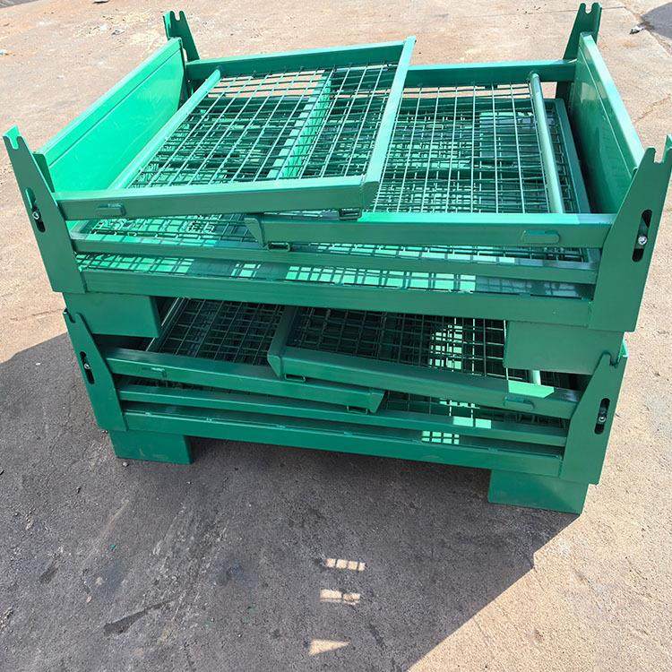 折叠欧式网格料箱仓储笼工厂供应一面开门可堆叠仓储物流周转笼,淘宝优惠券,粉丝福利购,淘宝优惠卷