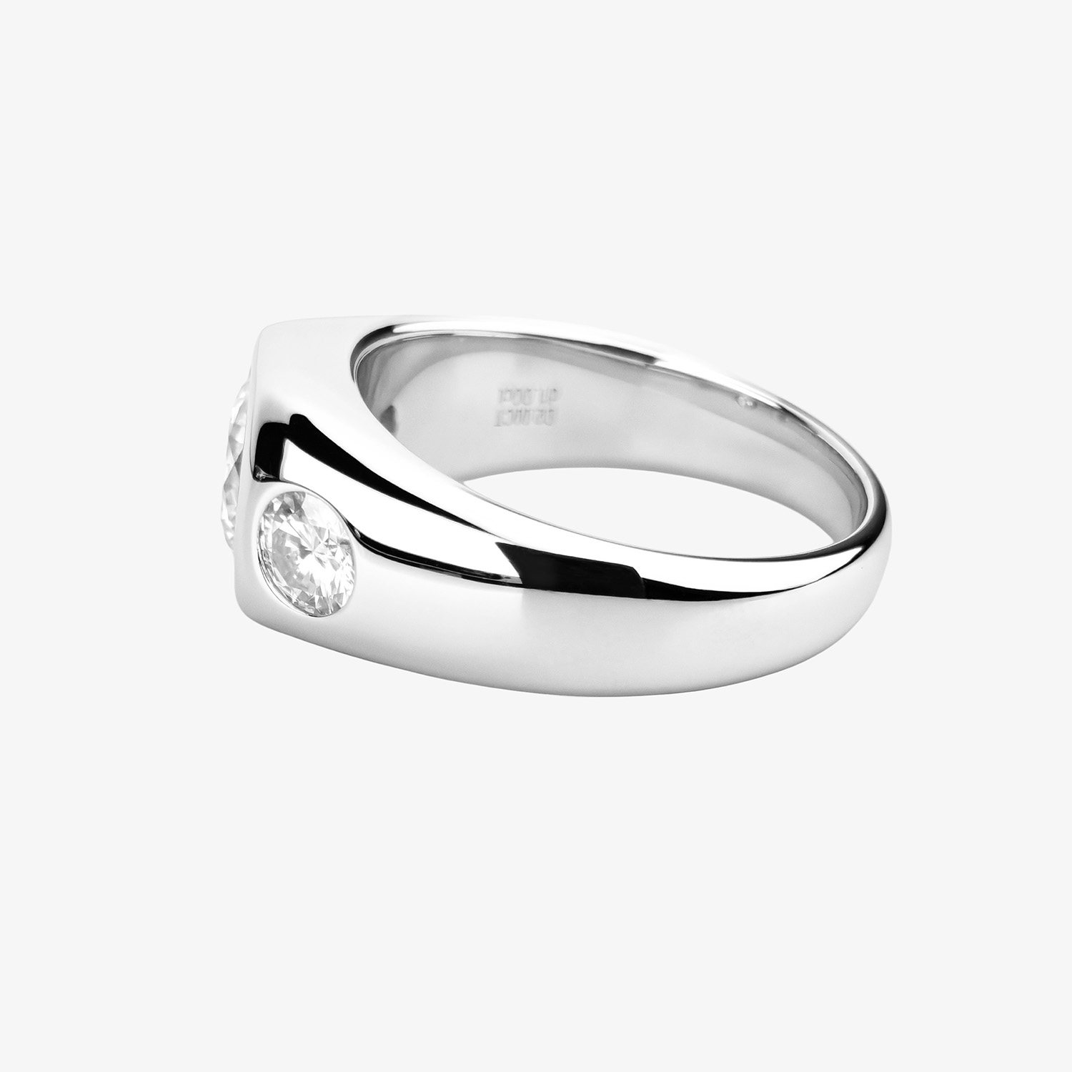 Light luxury 3 carat moissanite 925 silver ring for women