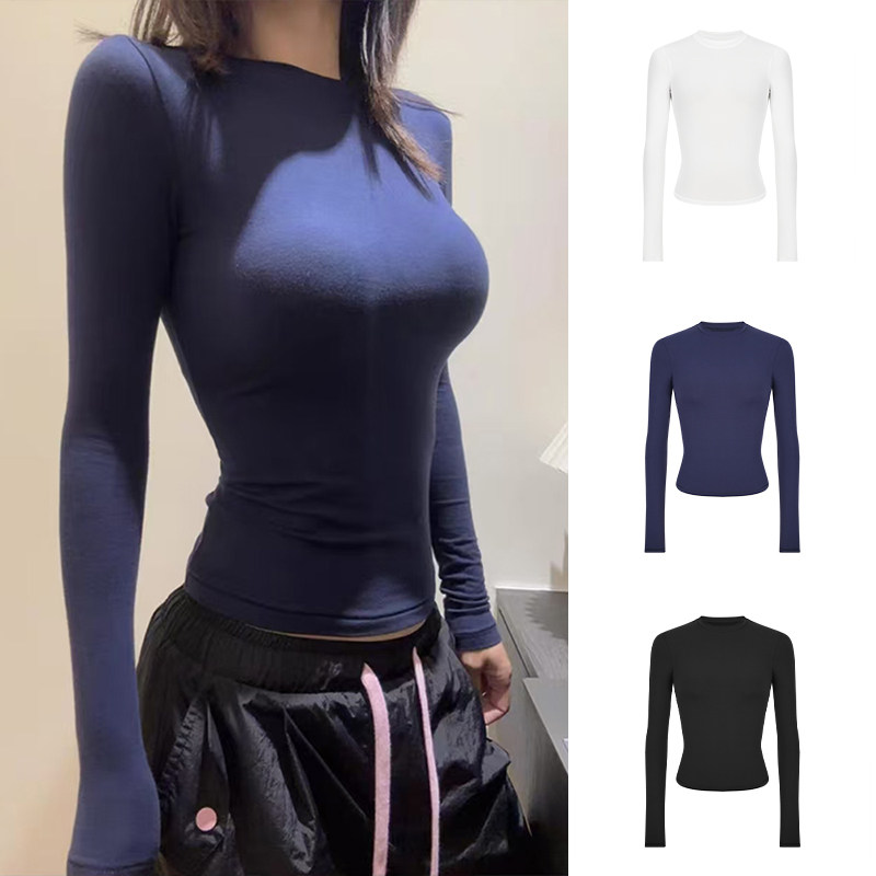 MosesQueen魔西女王健身瑜伽服紧身显瘦长袖t恤女内搭打底衫上衣,淘宝优惠券,粉丝福利购,淘宝优惠卷