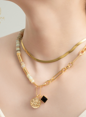 茉奢十二星座项链小众高级感轻奢甜酷度假风叠戴吊坠设计感新款女