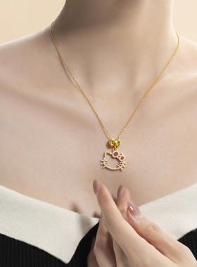 茉奢KT猫吊坠可爱气质高级感轻奢寓意小众设计送女友礼物新款礼盒