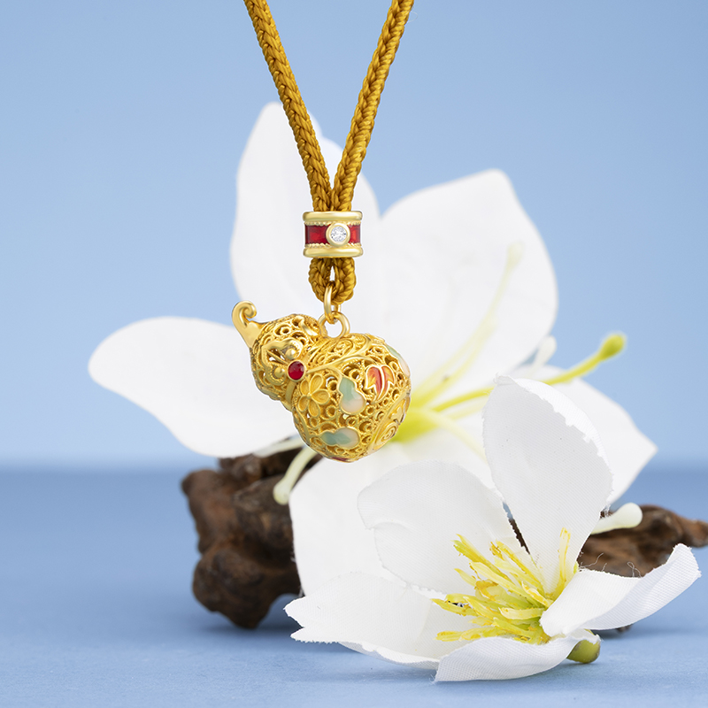 茉奢鸿运福禄吊坠小众国风寓意新款高级感轻奢项链闺蜜圣诞节礼物 - 图0