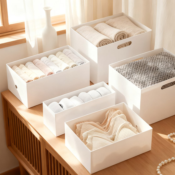 Japanese style storage box with lid dustproof stacked storage box