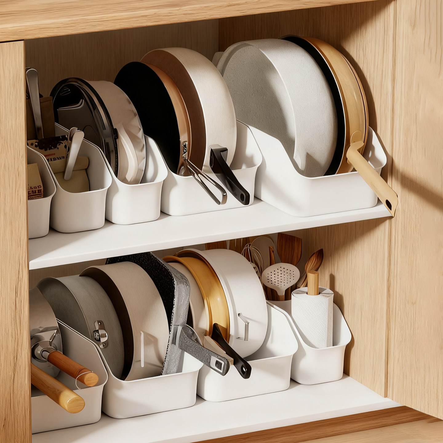 厨房收纳盒加深橱柜锅具整理盒收纳筐调味料杂物储物神器置物架,淘宝优惠券,粉丝福利购,淘宝优惠卷