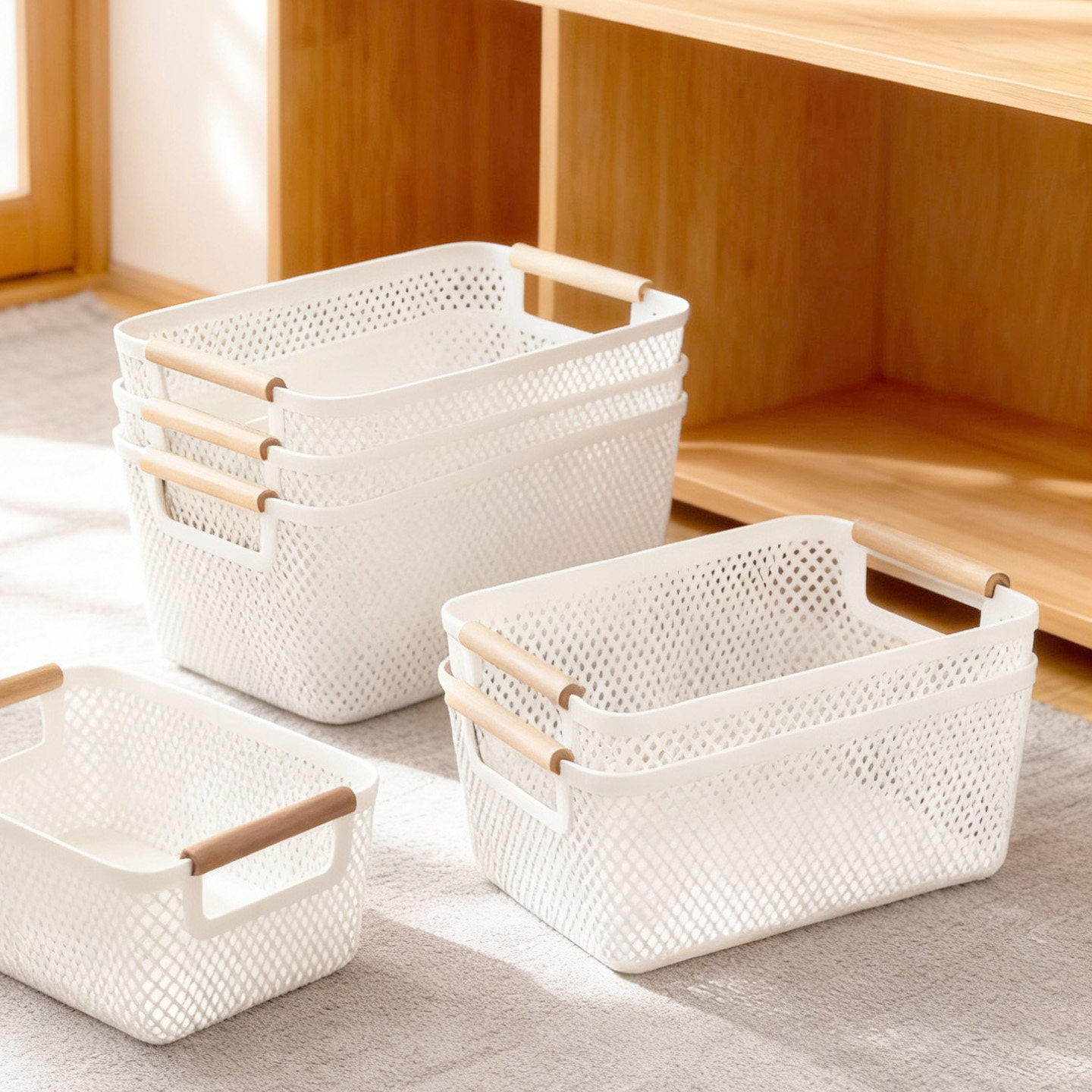 收纳篮大容量零食筐桌面整理分装篮多功能杂物置物篮子零食收纳筐,淘宝优惠券,粉丝福利购,淘宝优惠卷