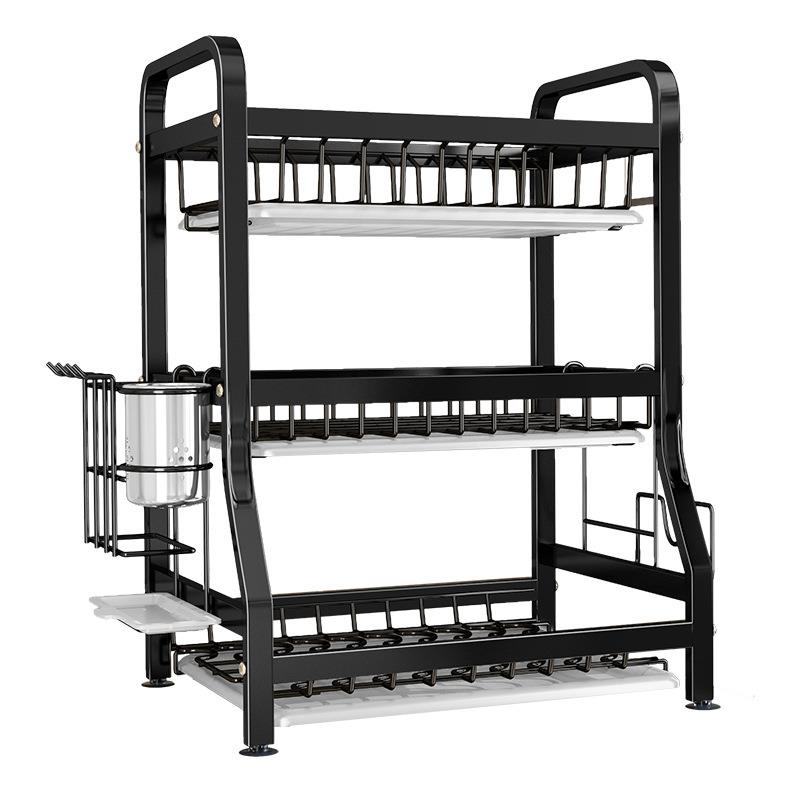 304不锈钢置物架厨房用具筷子盘子碗柜碗碟收纳沥水架沥碗新 - 图3