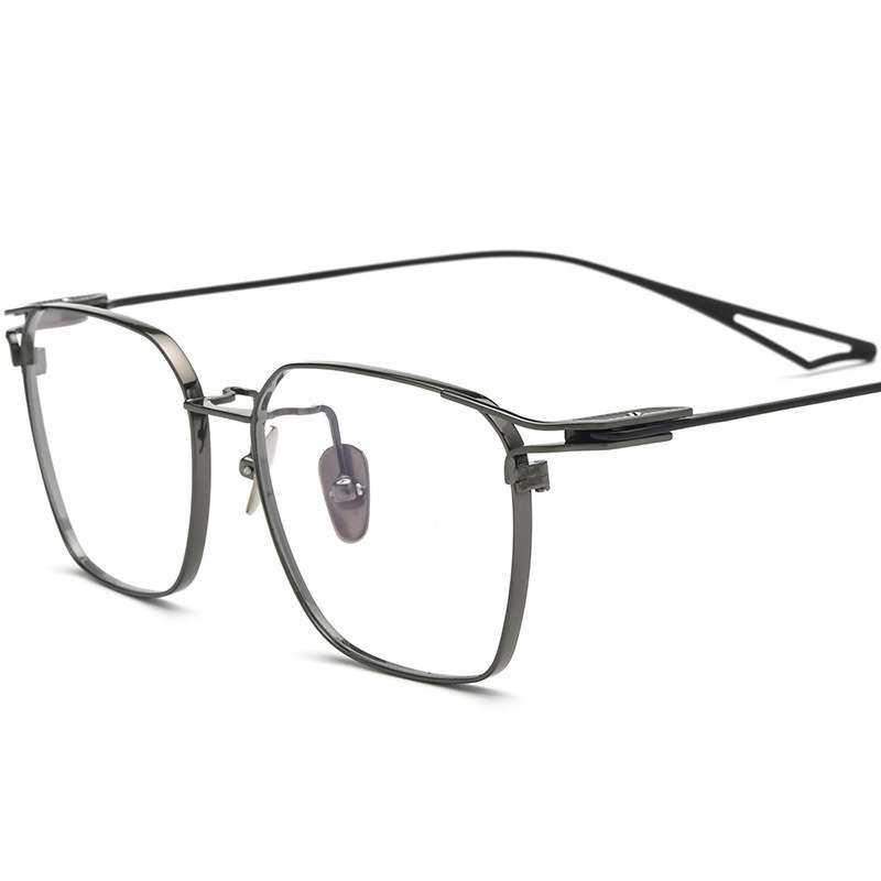 无螺丝全框方形商务眼镜架男超轻纯钛金属光学近视眼镜框男士深圳,淘宝优惠券,粉丝福利购,淘宝优惠卷