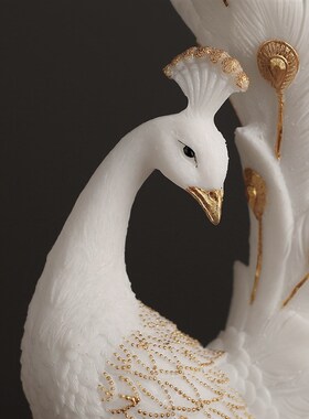 轻奢孔雀b花瓶装饰摆件客厅桌面电视柜玄关酒柜装饰品工艺品摆设