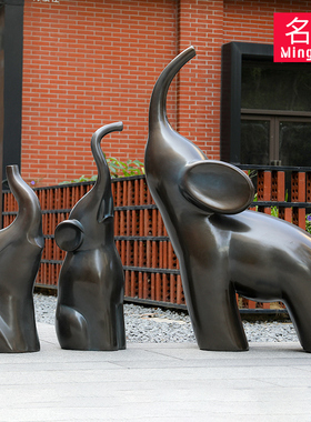 大象摆件园c林景观雕塑玻璃钢幼儿园户外卡通商场美陈店门口装饰