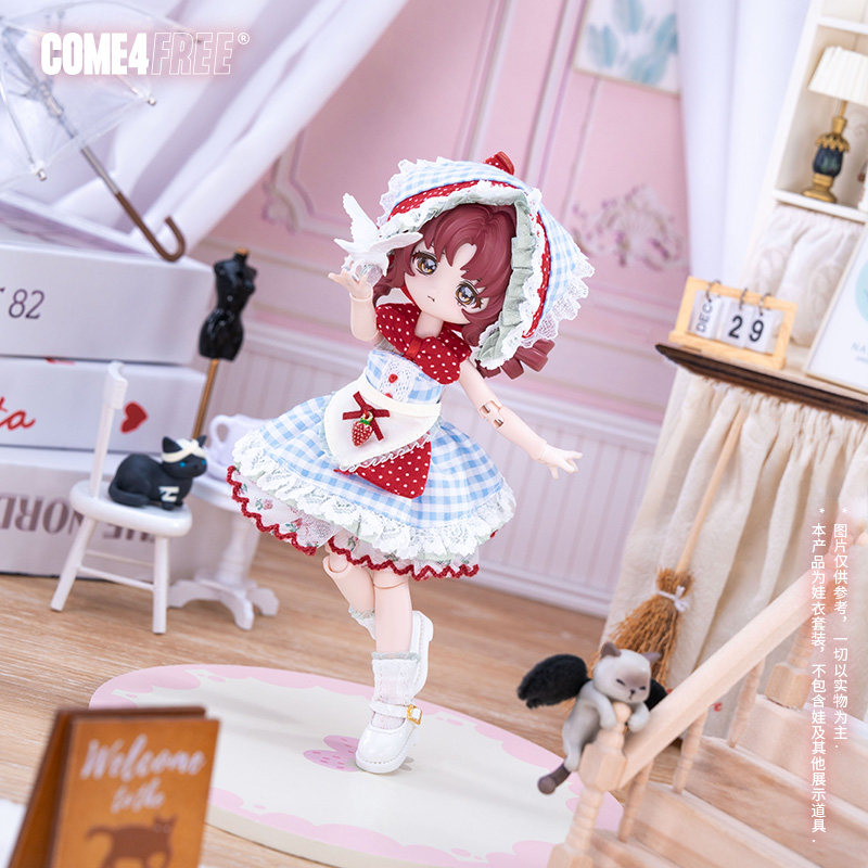 COME4FREE旗舰店日常系列【珍巧莓莓】12分BJD娃衣裙子套装,淘宝优惠券,粉丝福利购,淘宝优惠卷